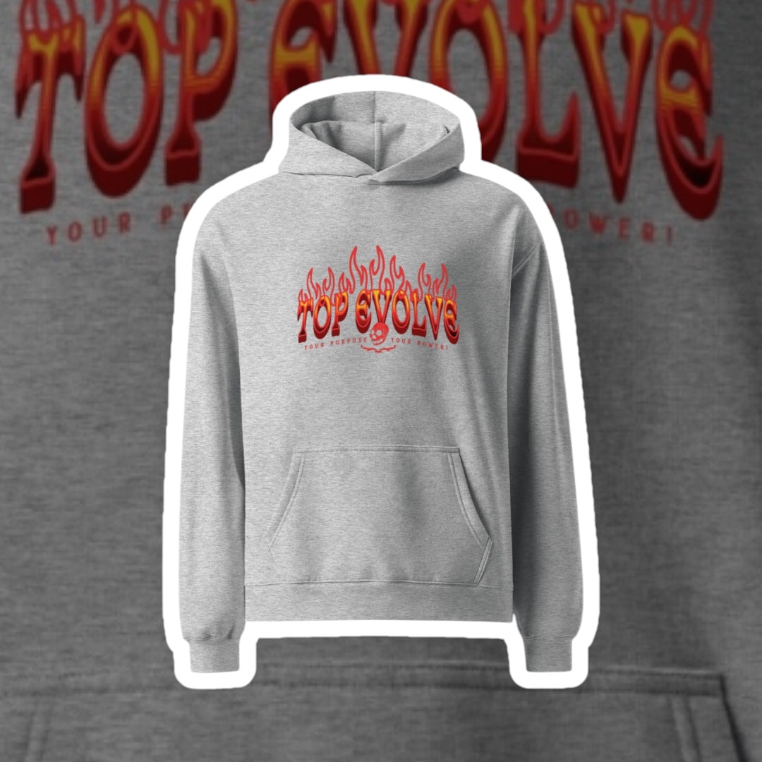 Top Evolve Fire Oversized Premium Hoodie