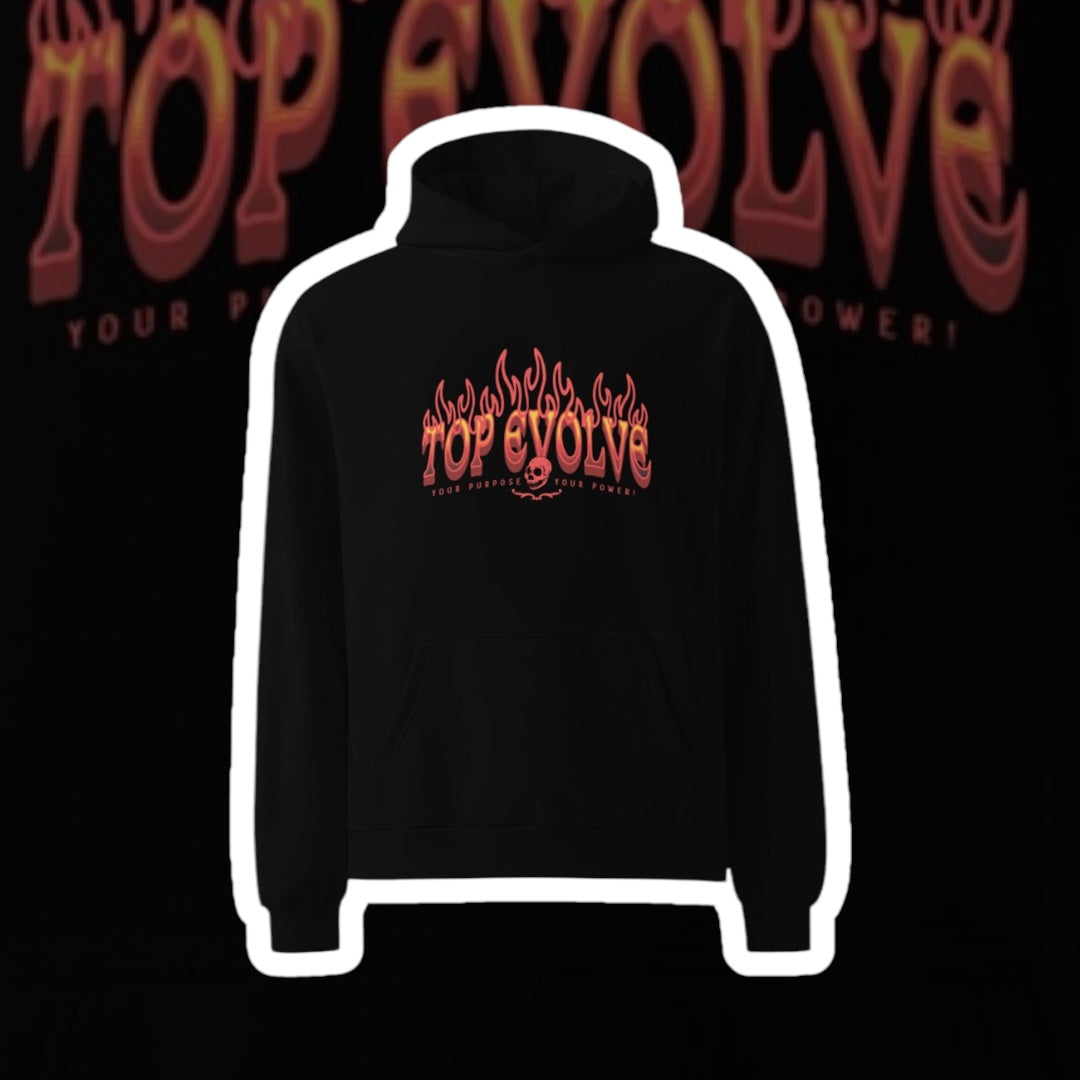 Top Evolve Fire Oversized Premium Hoodie